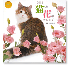 猫と花のカレンダー2014